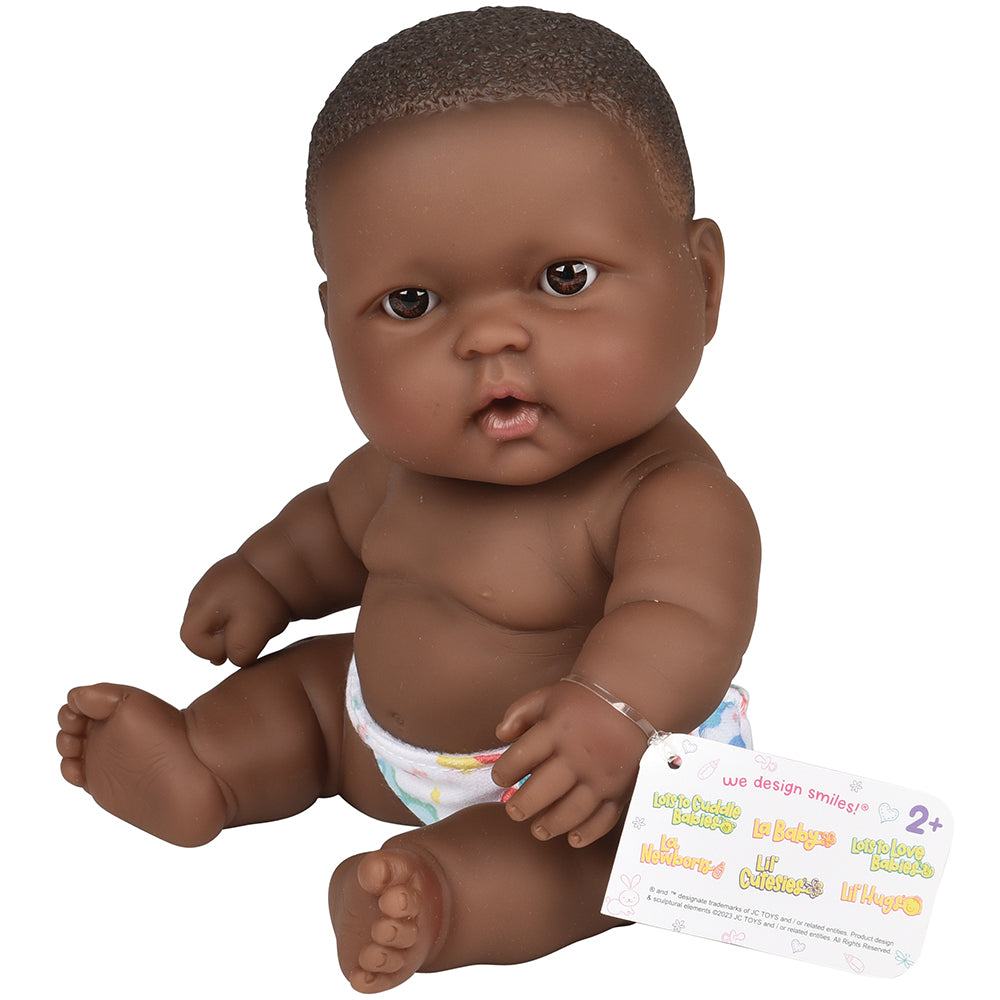 Huggable 10 African American Baby Doll | Soft Vinyl with Detailed Features
