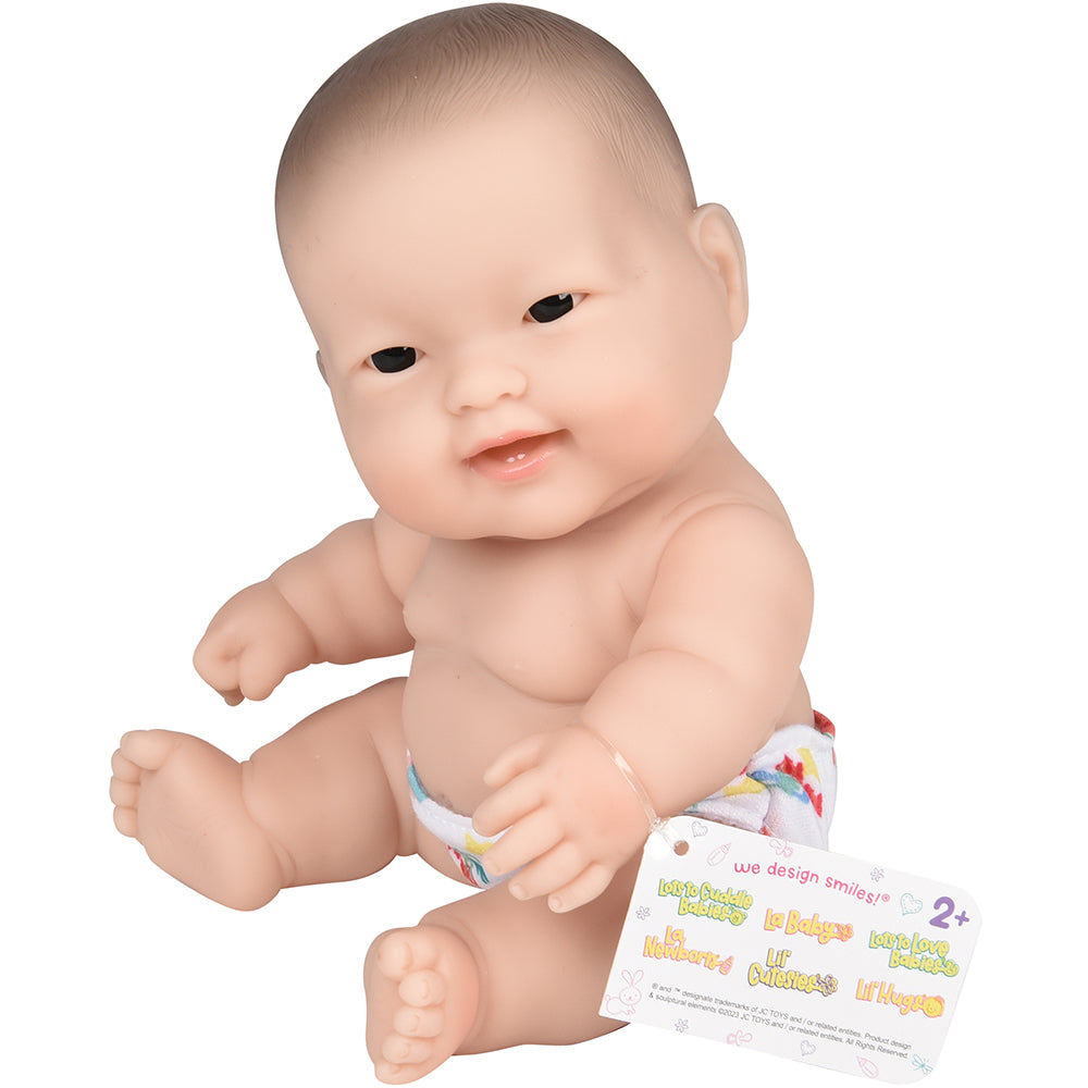 Huggable 10 Asian Baby Doll | Soft Vinyl with Detailed Features