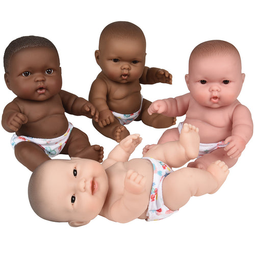 10 Huggable Multicultural Baby Dolls | Set of 4 with Realistic Details