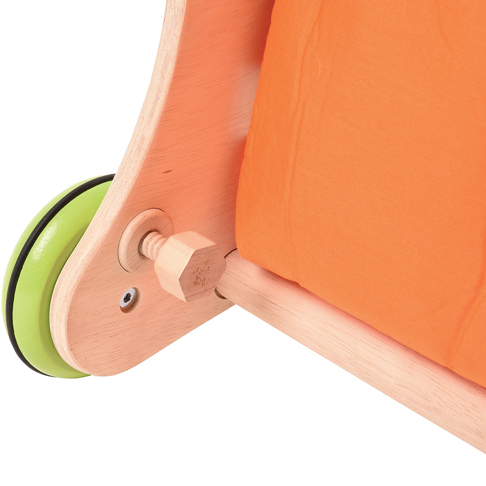 Beginner's Wooden Push Buggy with Safe Storage for Ages 12 Months+