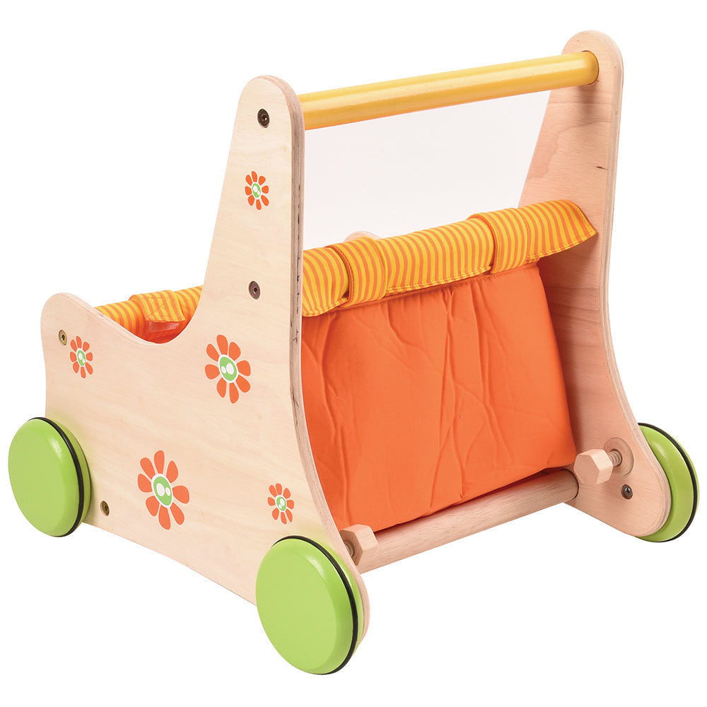 Beginner's Wooden Push Buggy with Safe Storage for Ages 12 Months+