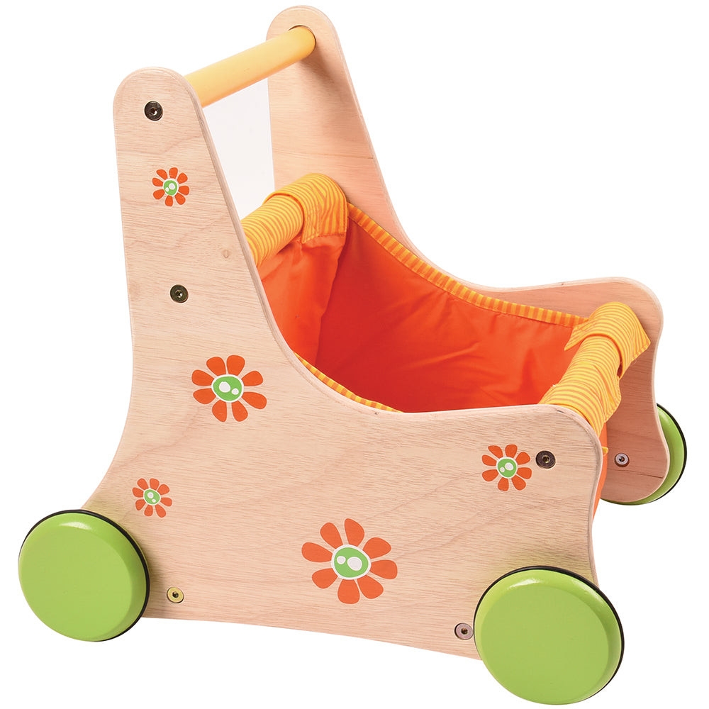 Beginner's Wooden Push Buggy with Safe Storage for Ages 12 Months+