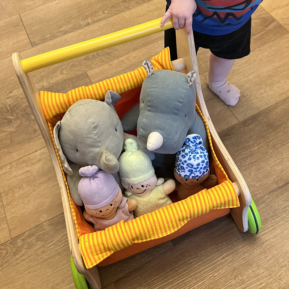 Beginner's Wooden Push Buggy with Safe Storage for Ages 12 Months+
