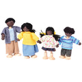 Bendable Wooden Dolls - African American Family | 4 Piece Set