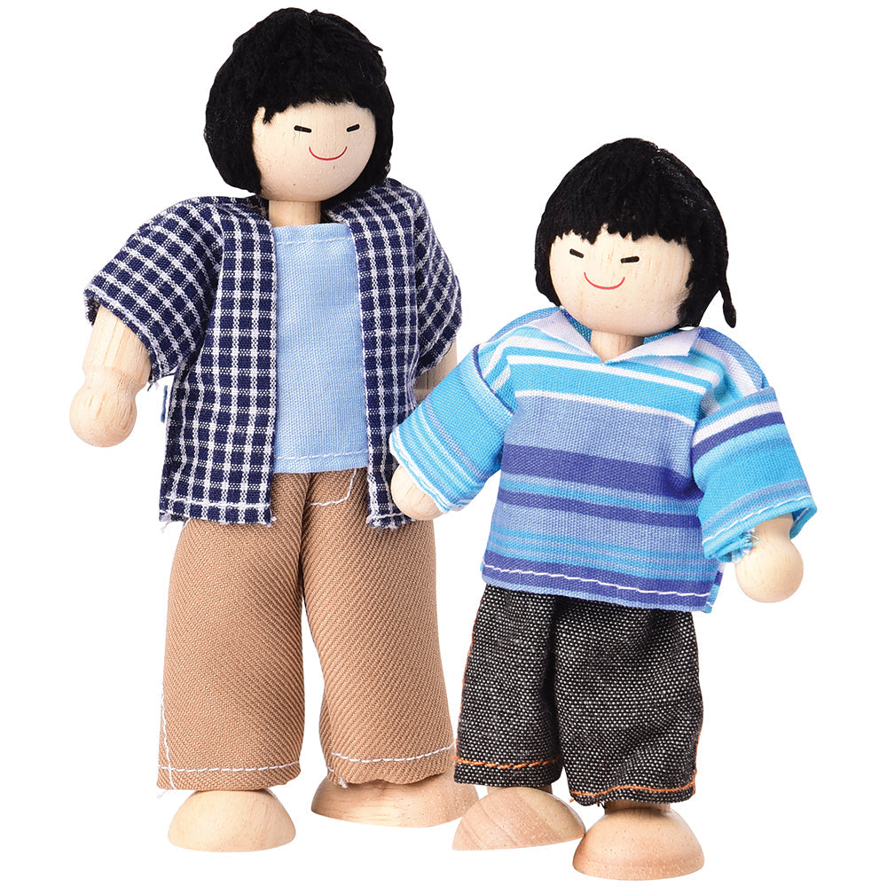 Bendable Wooden Dolls - Asian Family | 4 Piece Set
