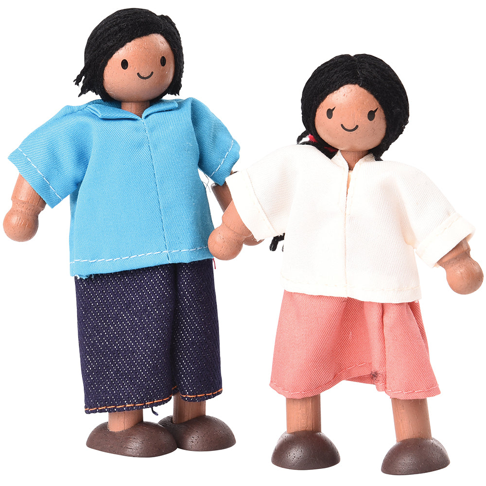 Bendable Wooden Dolls - Hispanic Family | 4 Piece Set