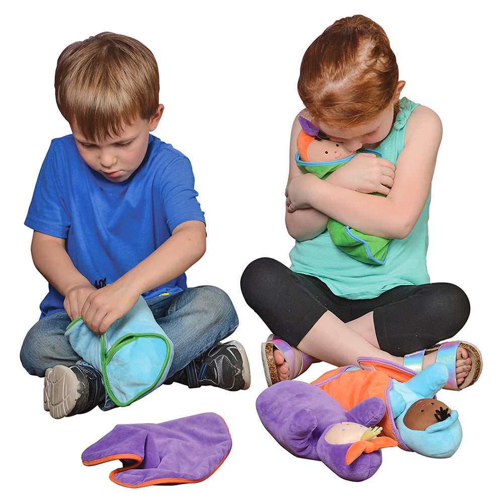 Circle Time Swaddle Babies Set | 4 Soft Baby Dolls with Matching Blankets