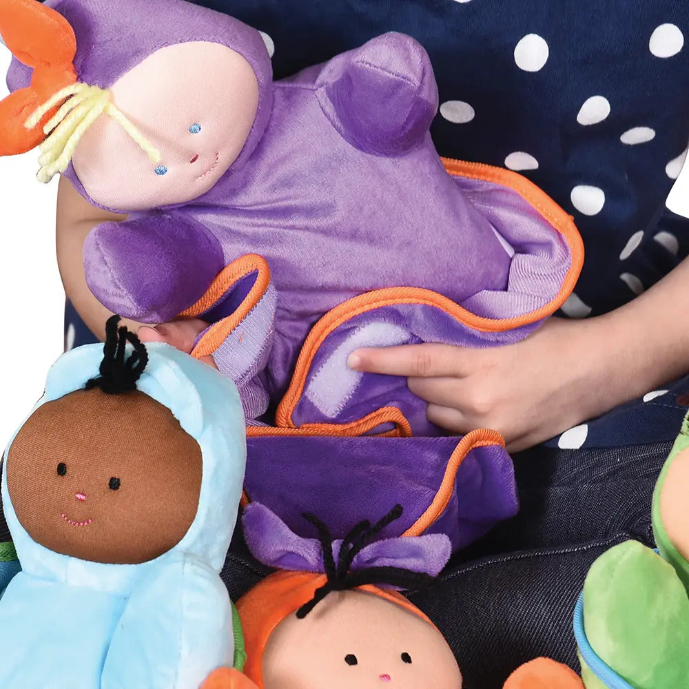 Circle Time Swaddle Babies Set | 4 Soft Baby Dolls with Matching Blankets